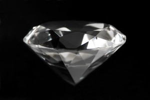 diamond on black background