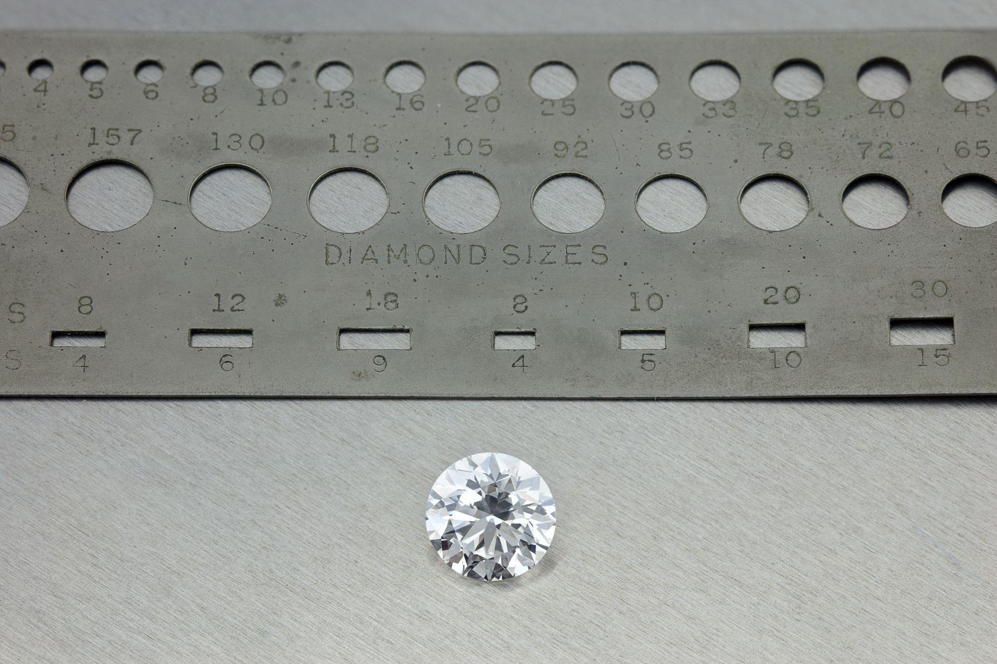 Diamond size ruler.