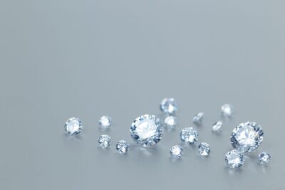 Small diamonds on gray background.